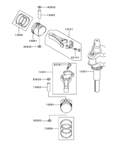 Fh541v-Bs31 Piston And Crankshaft Diagram and Parts List for H1748 55AI4HPS750-WAM Cub Cadet Lawn Mower